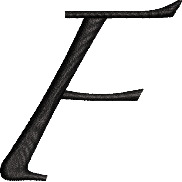 F Embroidery Design