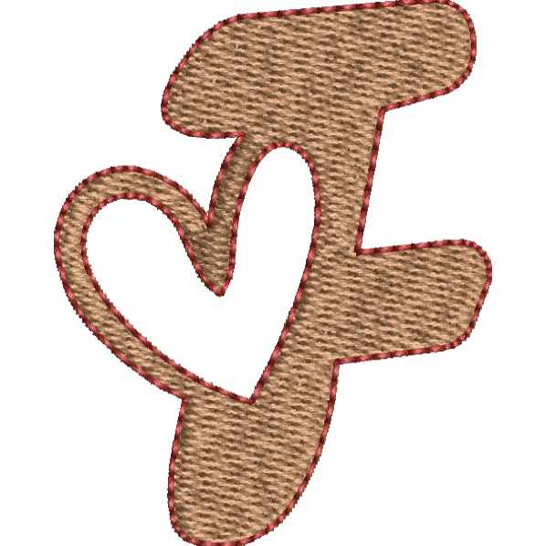 Heart Alphabet F