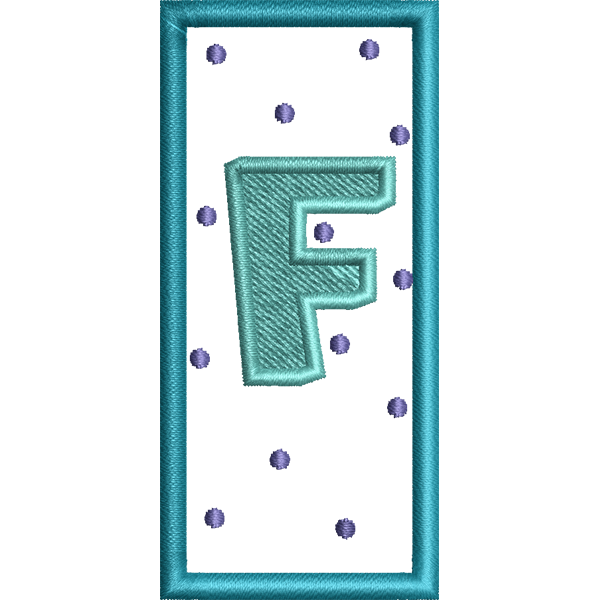 F Letter Embroidery Design