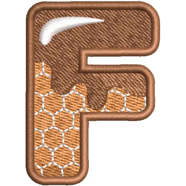 Brown Alphabet F