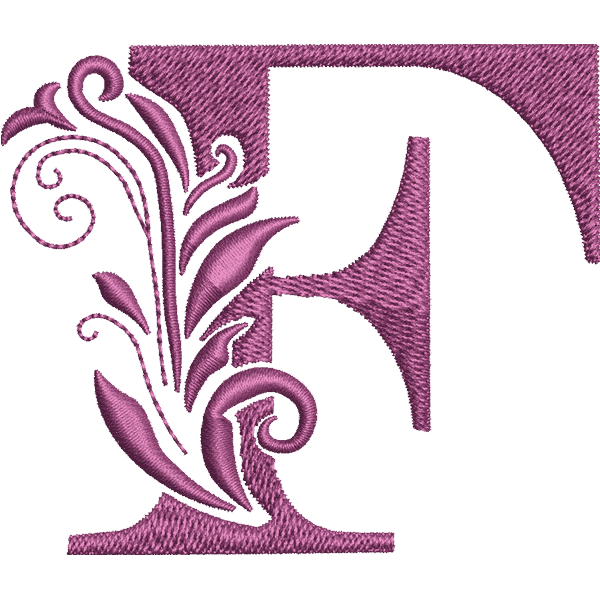 Flower Letter F Design