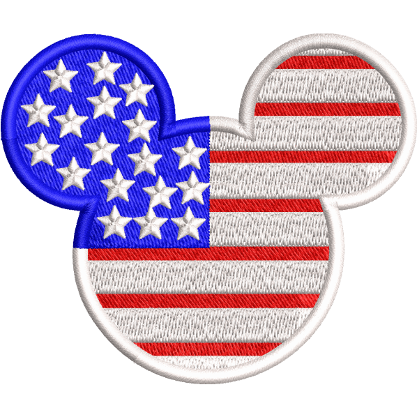 Cartoon Face US Flag