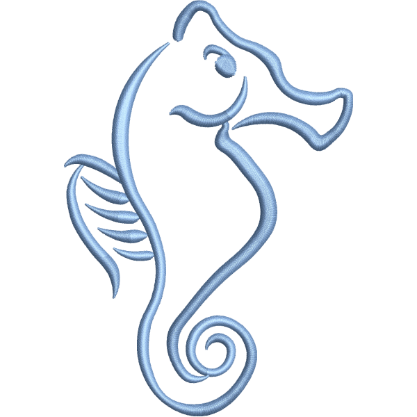 Minimalist Seahorse Design