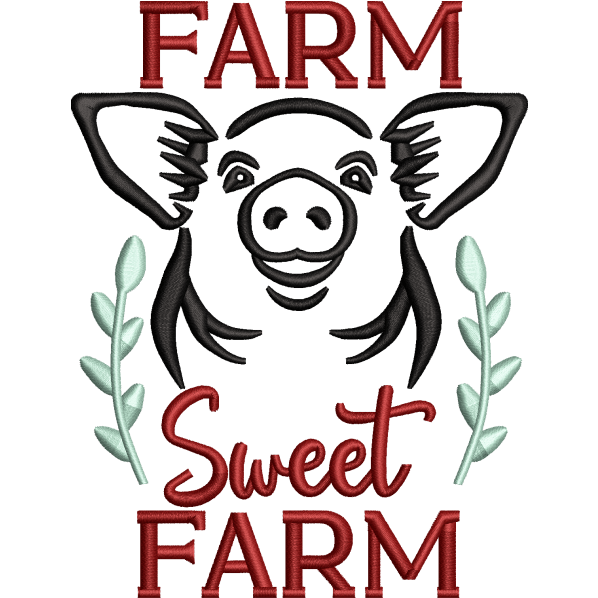 farm embroidery design