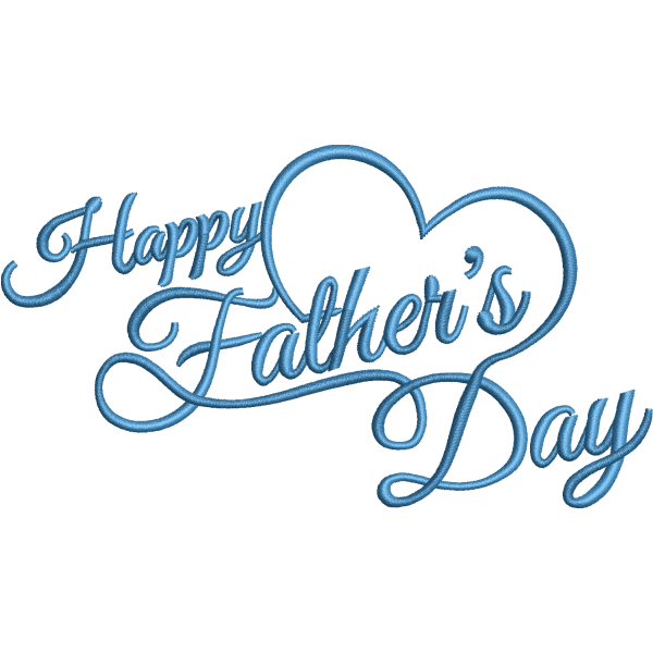 Fathers Day Blue Heart Design