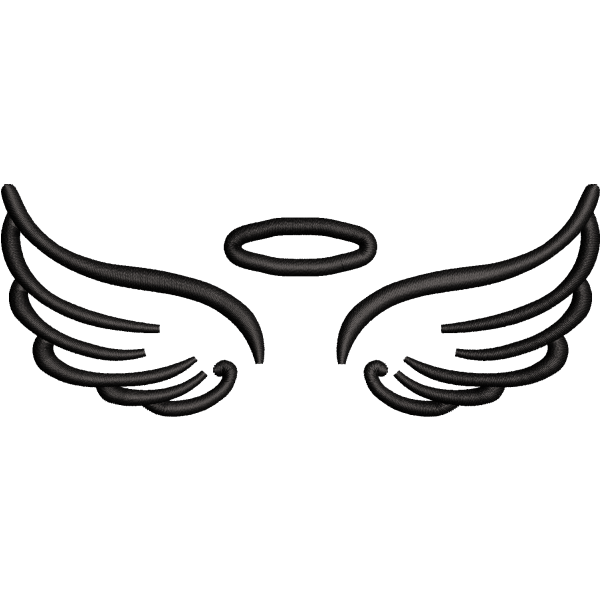 Angel Wings with Halo Design