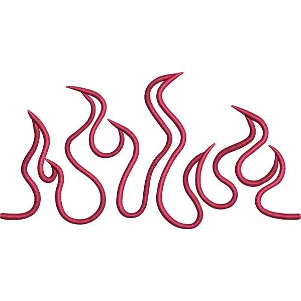 Fire Embroidery Design
