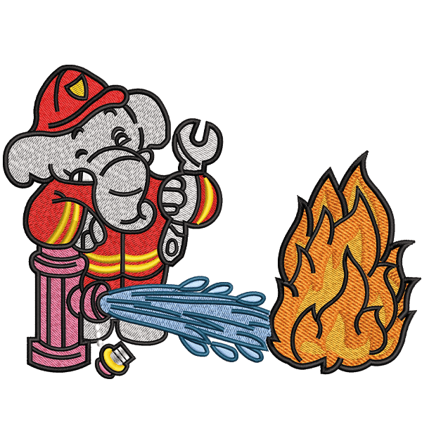 fire embroidery design