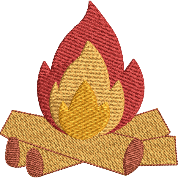 Bonfire Embroidery Design