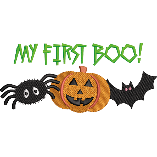 first boo embroidery design