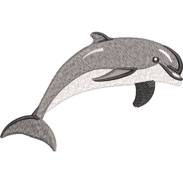 dolphin embroidery design