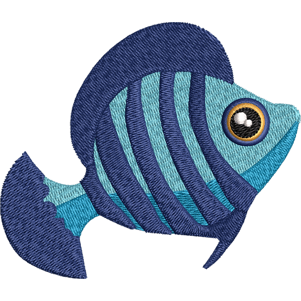 Blue Cute Fish Design