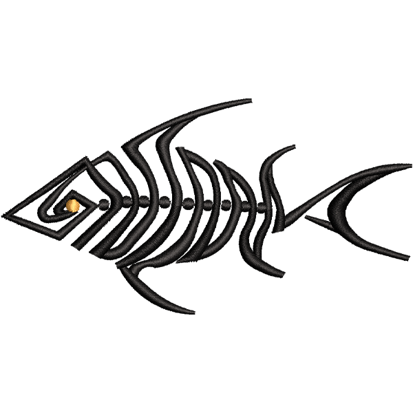 Fish Sketch Embroidery Design