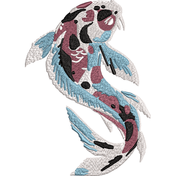 Jumping Fish Embroidery Design