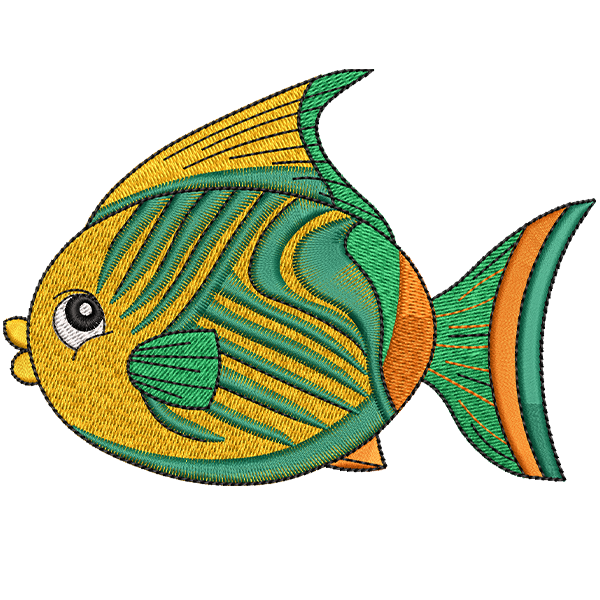 Cute Fish Embroidery Design