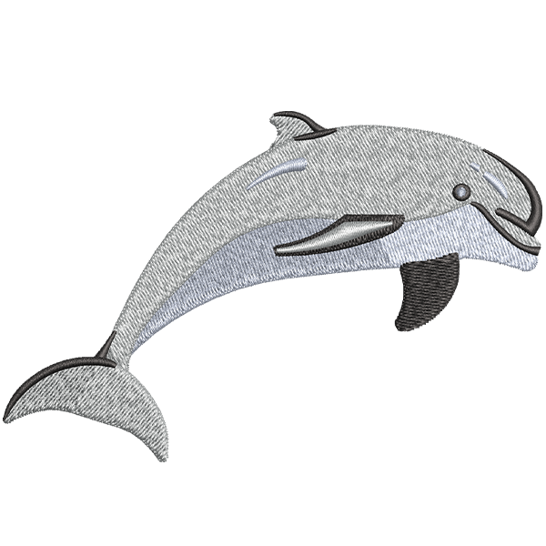 Jumping Dolphin Embroidery Design