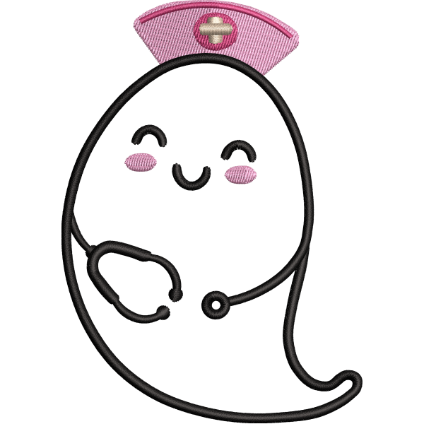 Cute Nurse Ghost Design