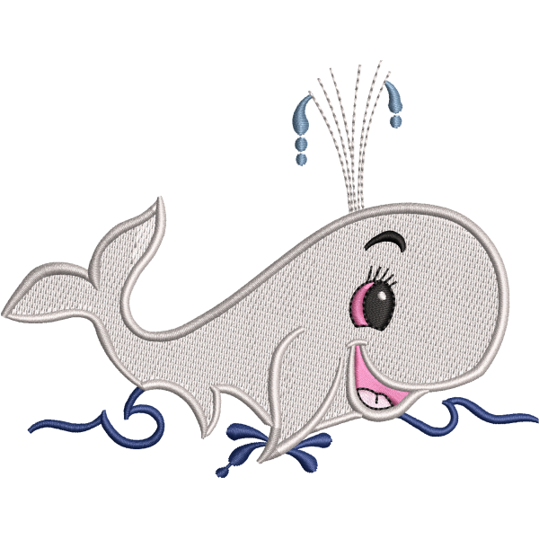 Cute Cartoon Whale Design