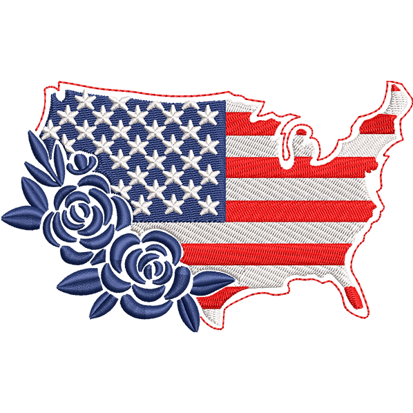 flag flower design