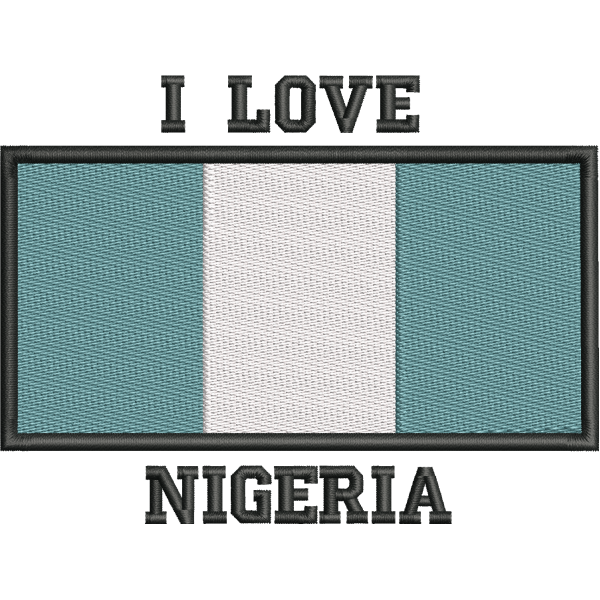 I Love Nigeria Flag Design