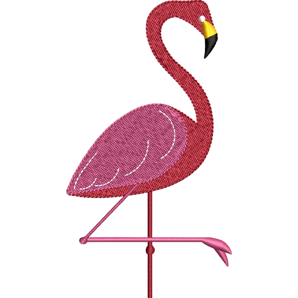 Flamingo Bird Embroidery Design