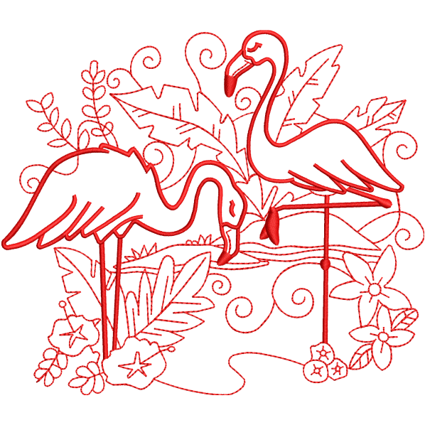 Cute Couple Flamingo Design