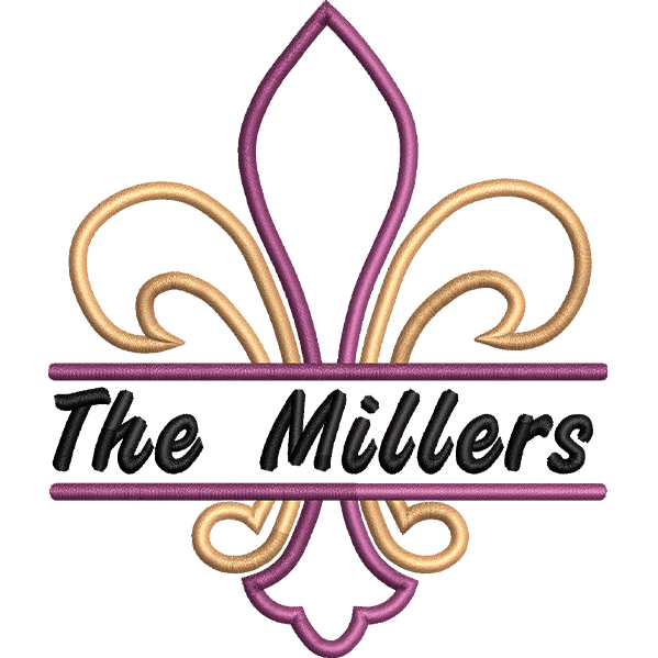 Miller Fleur de Lis Embroidery Design