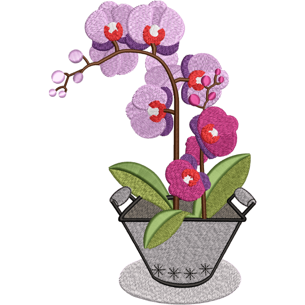 plant embroidery design