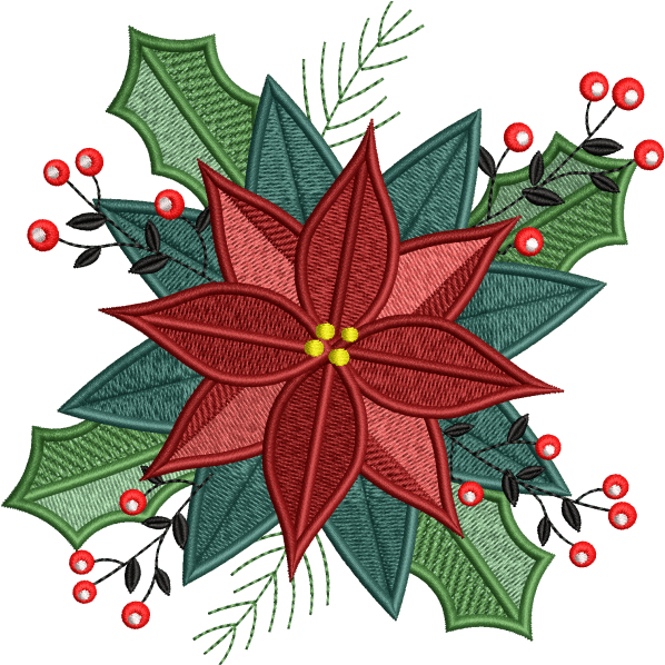 flower leave embroidery design