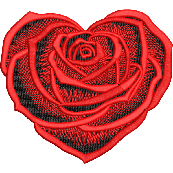 red flower embroidery design