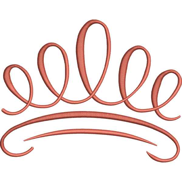 Orange Outlined Flower Design