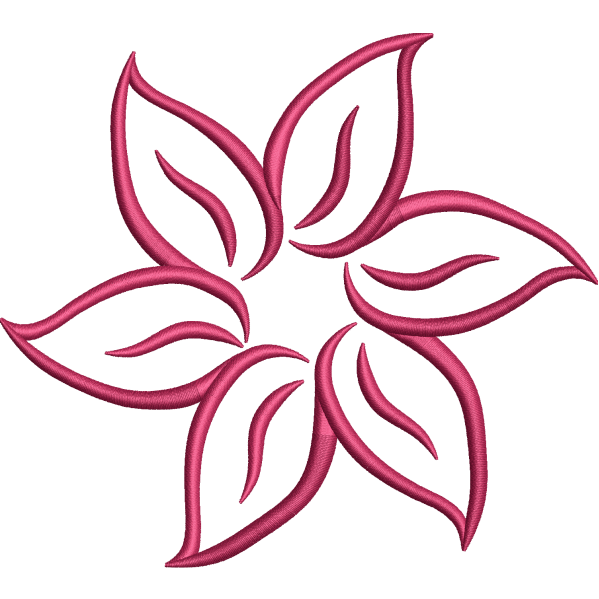 Outlined Pink Flower Design
