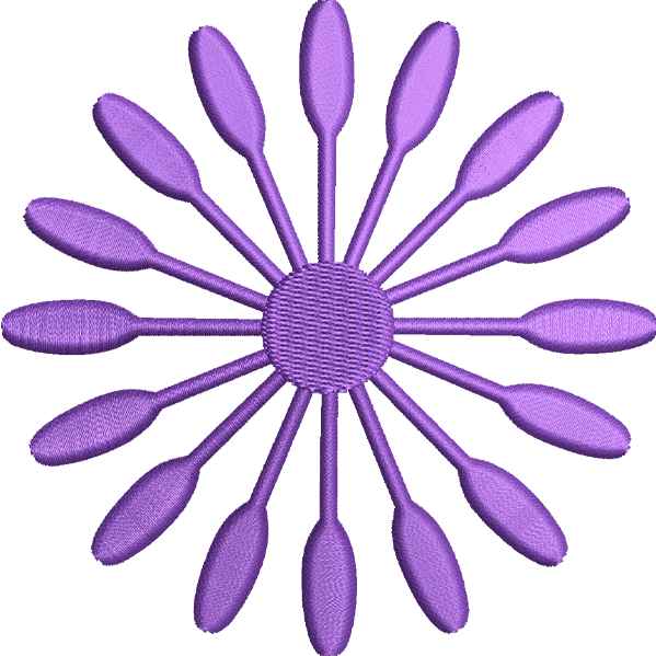 Purple Flower Shape Design