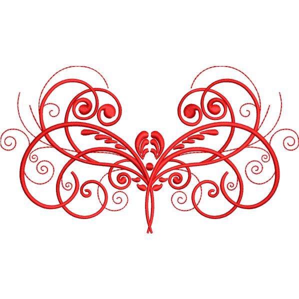 Butterfly and Swirls Design
