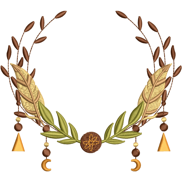 wheat flower embroidery design