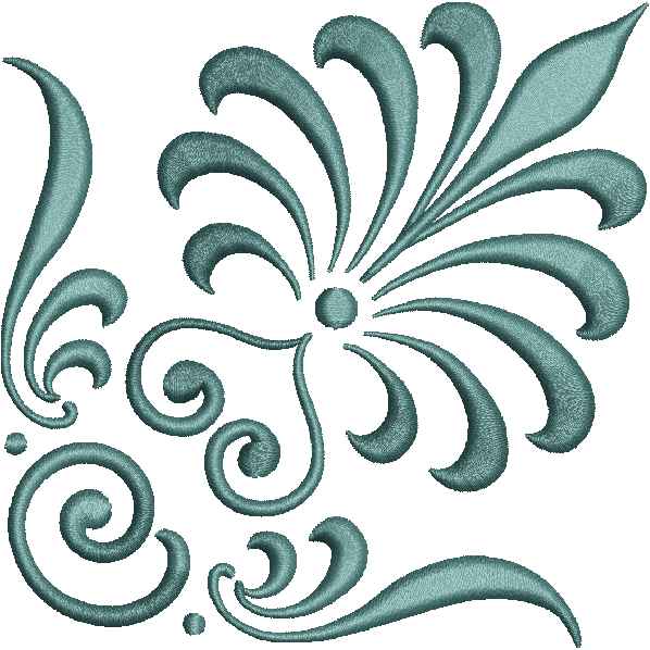 Green Flower Shape Design
