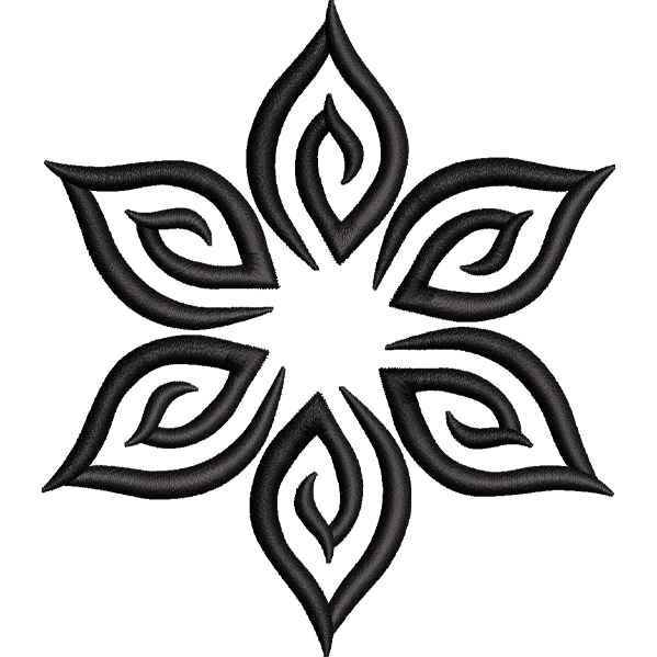 Outlined Flower Shape Design