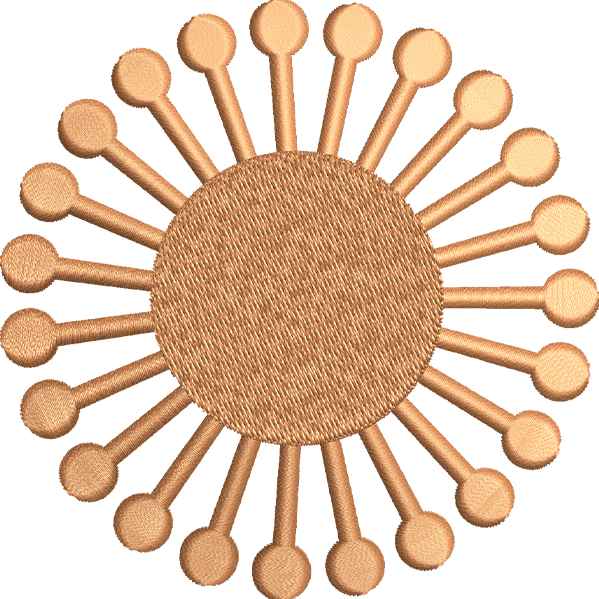 Orange Flower Shape Design