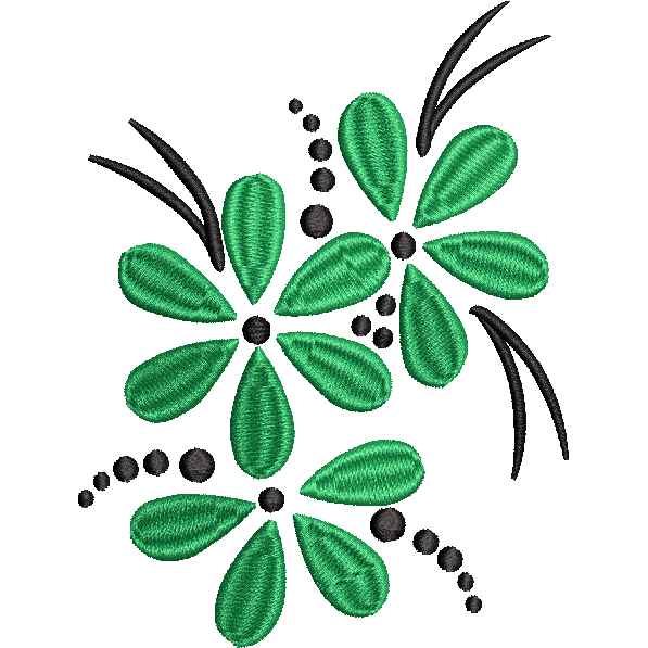 Beautiful Green Flower Design