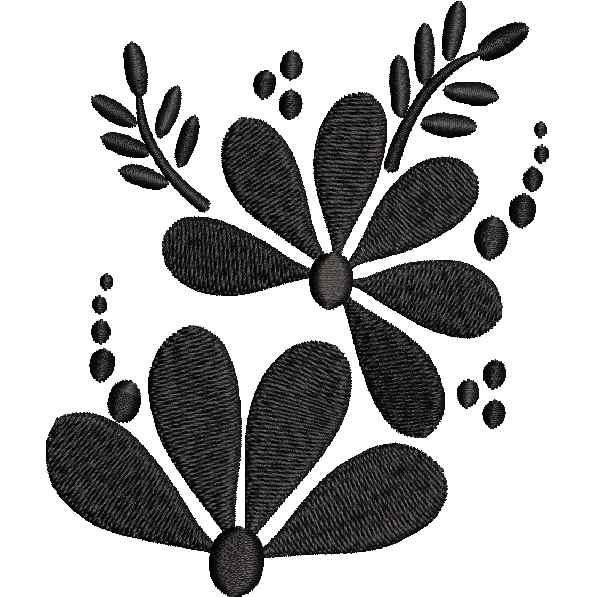Pretty Black Flower Design