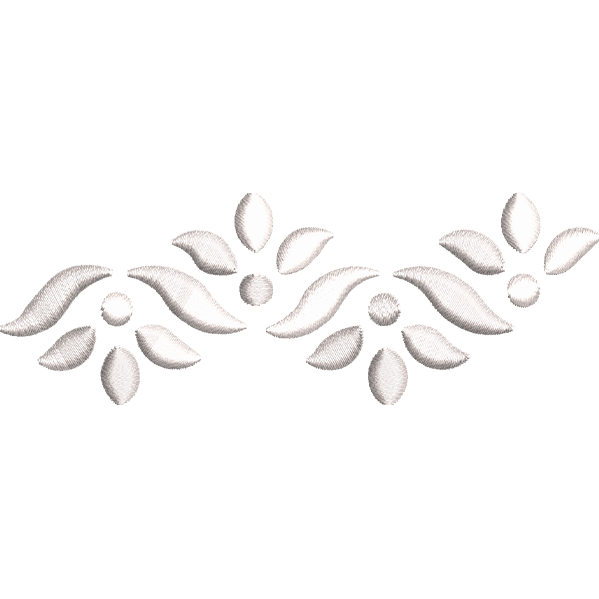 White Motif Embroidery Design