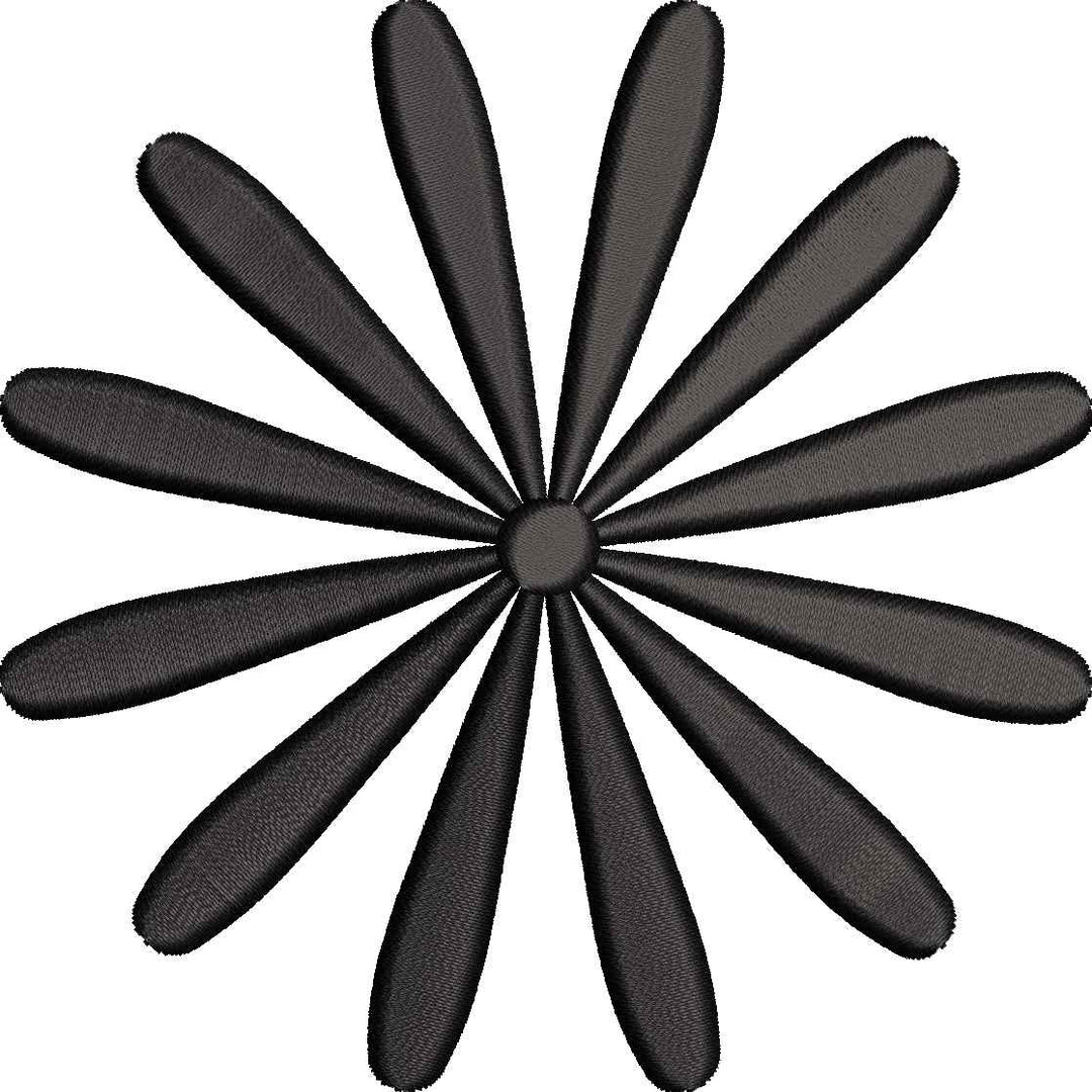 Black Pompon Embroidery Design