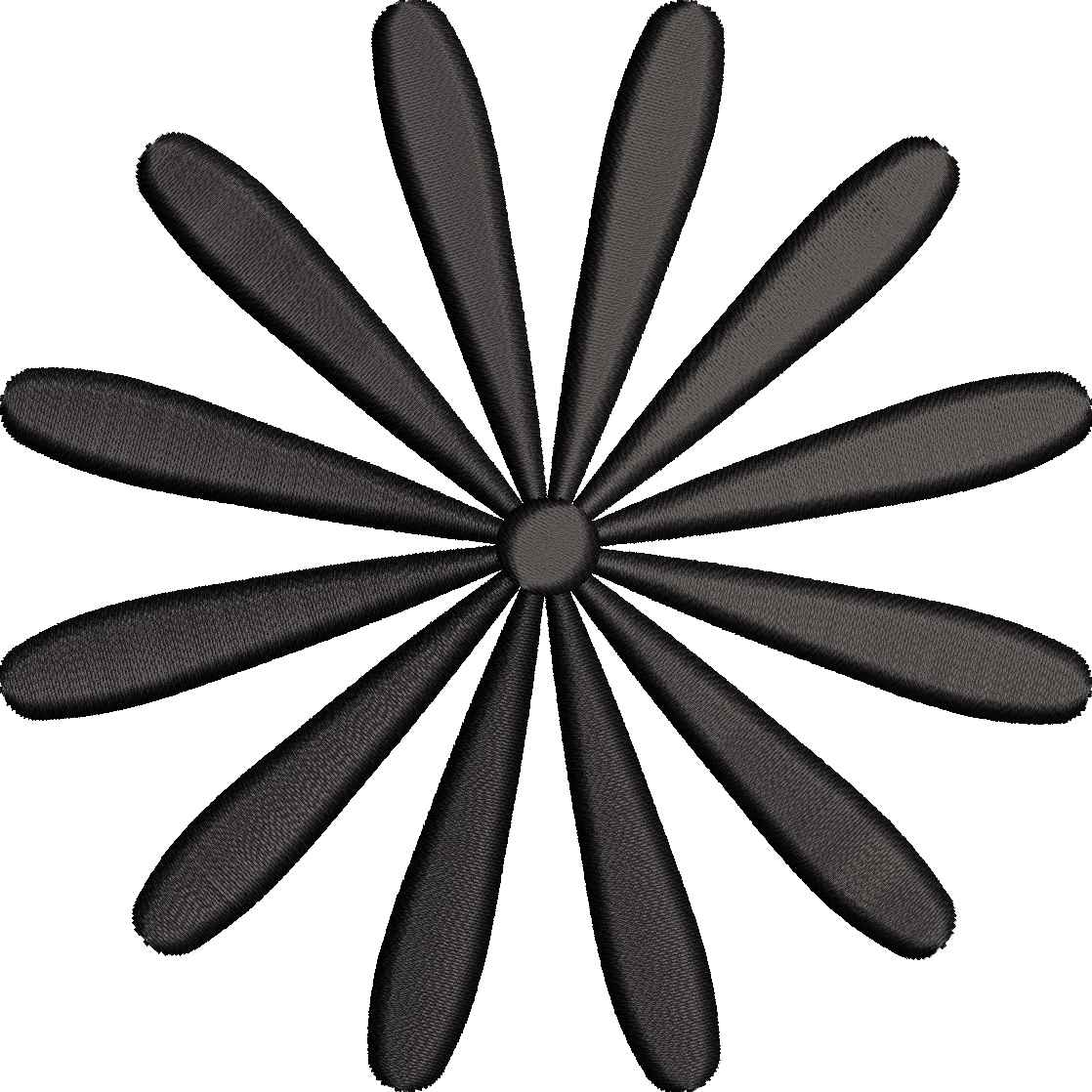 Black Pompon Embroidery Design