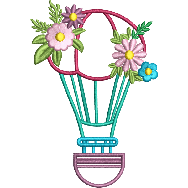 Floral Hot Air Balloon Design