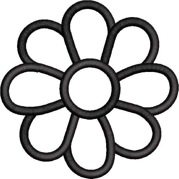 Black Floruit Embroidery Design