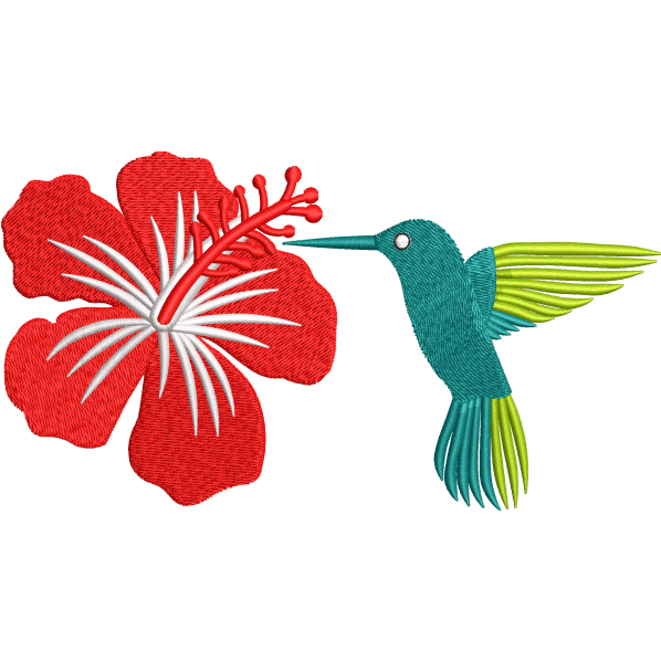 flower on bird design