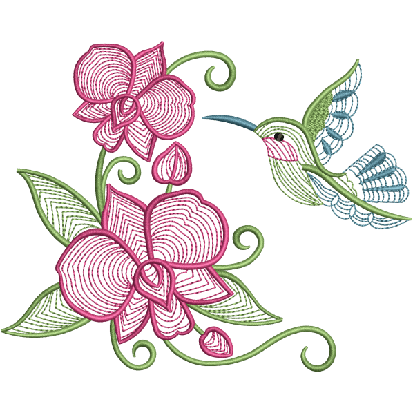 flower embroidery design