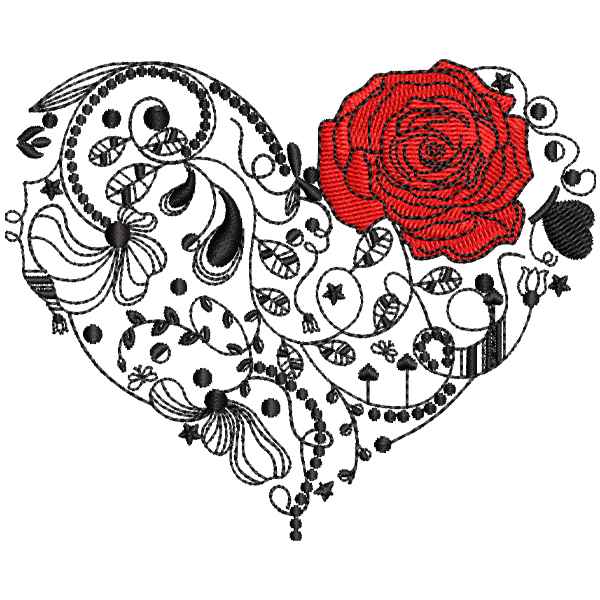 Heart Flower Design