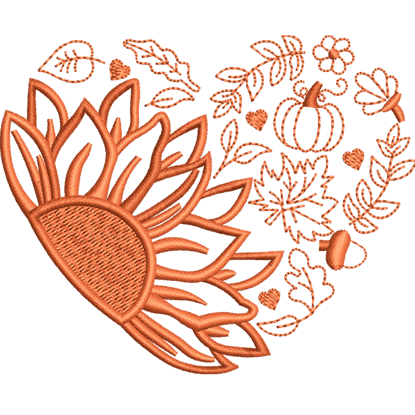 Flower And Heart Design