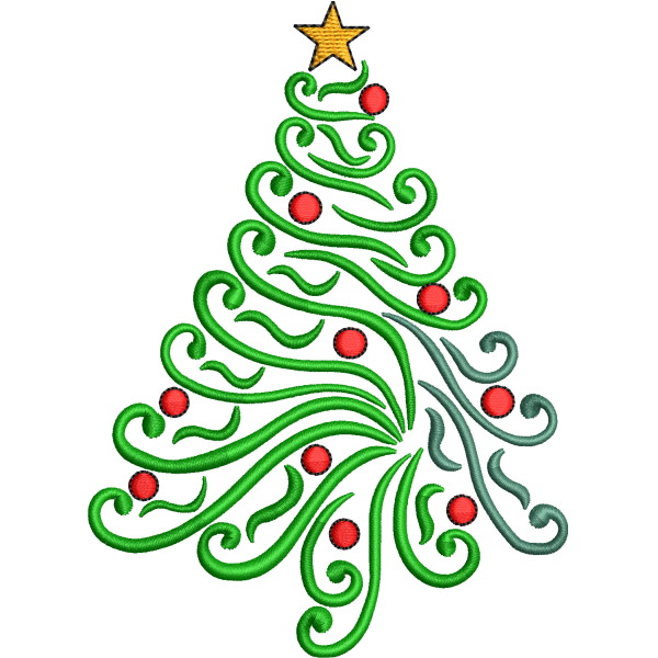 Swirl Christmas Tree Design